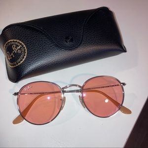 Ray Bans Pink photochromic evolve sunglasses